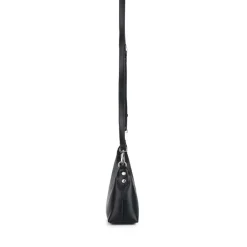 Le Kelsie - Sac à main asymétrique 2-en-1 en cuir vegan noir