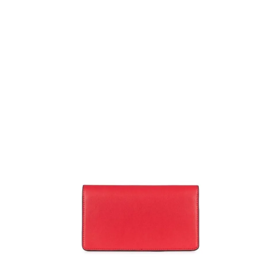 Le Layla - Portefeuille sur chaîne en cuir vegan cherry