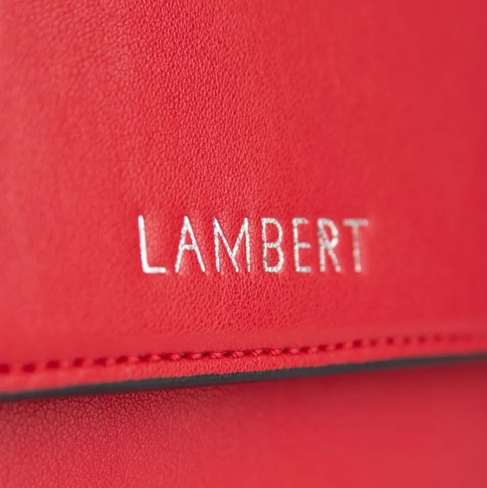 Le Layla - Portefeuille sur chaîne en cuir vegan cherry
