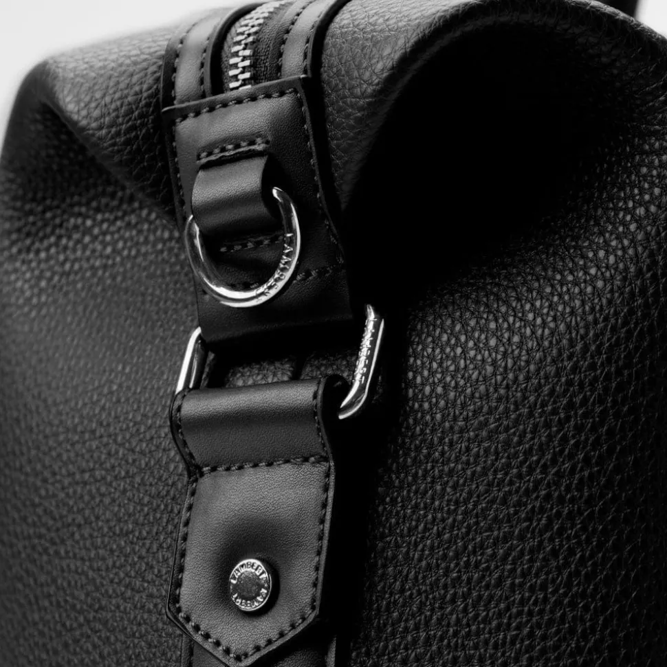 Le Mae - Petit sac de voyage en cuir vegan noir