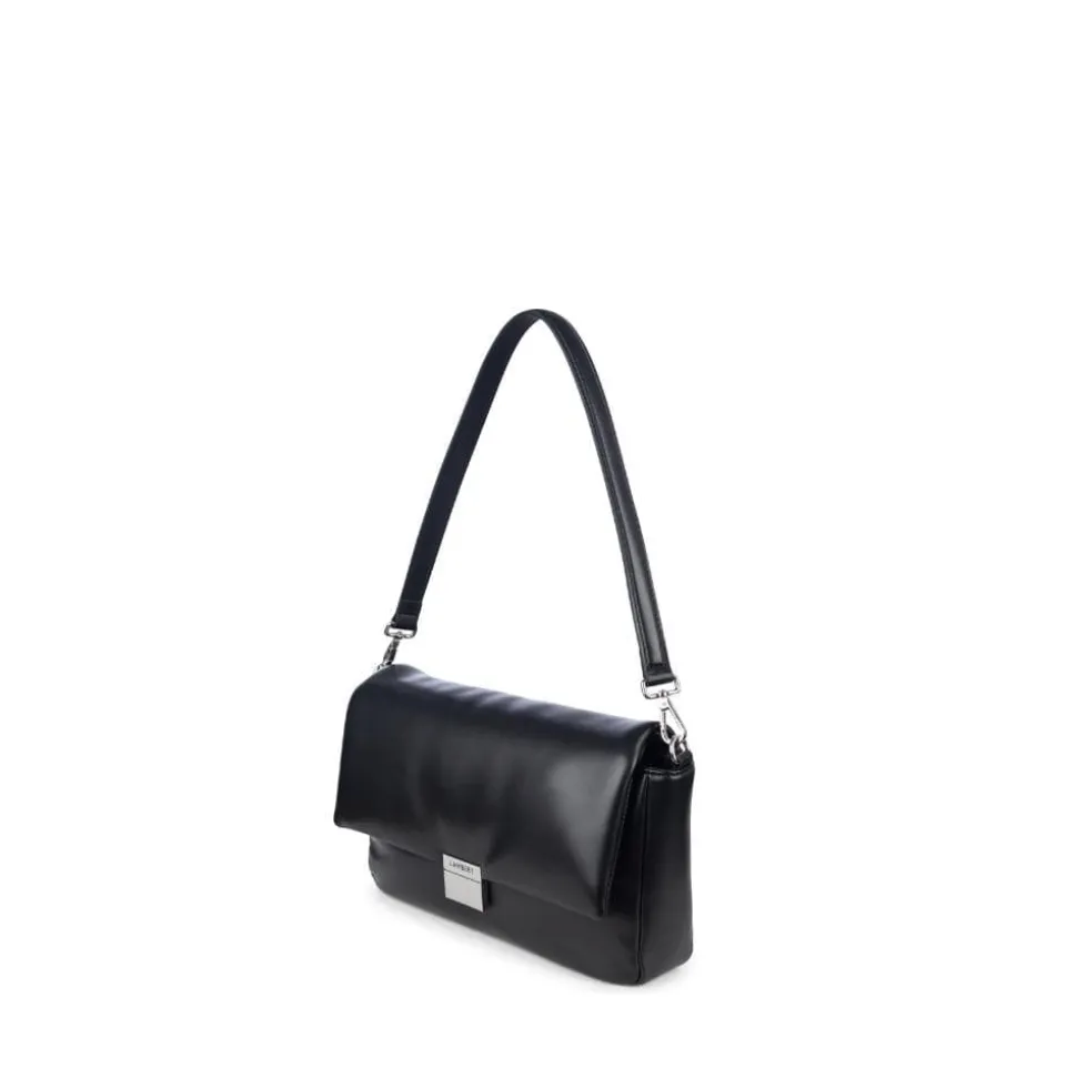 Le Mallow - Sac à main 2-en-1 en cuir vegan noir