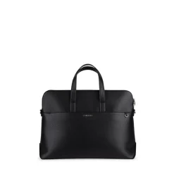 Le Malorie - Mallette 2-en-1 en cuir vegan noir recyclé