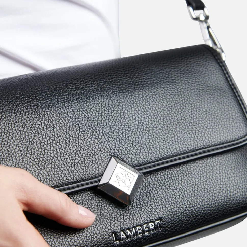 Le Mathilda - Sac à main 2-en-1 en cuir vegan noir