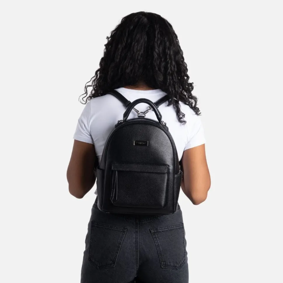 Le Maude - Sac à dos 3-en-1 en cuir vegan noir