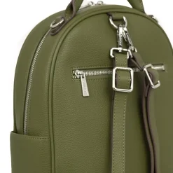 Le Maude - Sac à dos 3-en-1 en cuir vegan olive