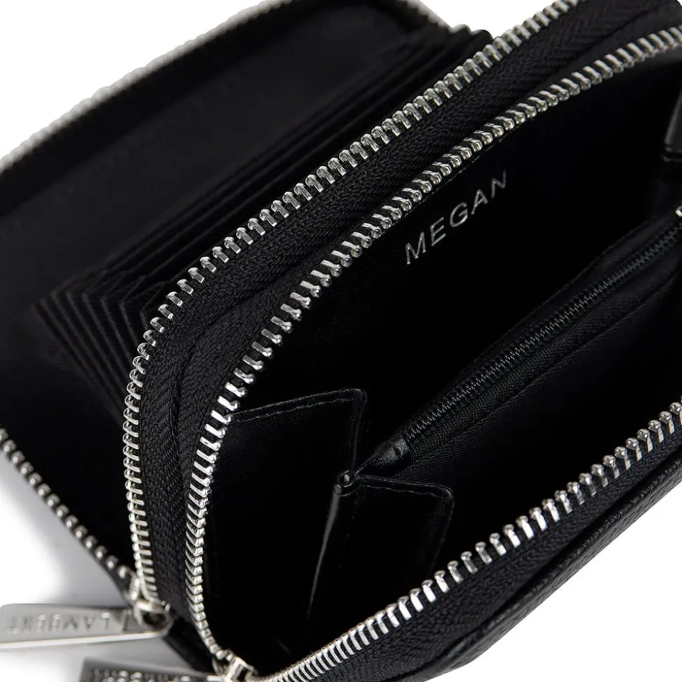 Le Megan - Portefeuille en cuir vegan noir