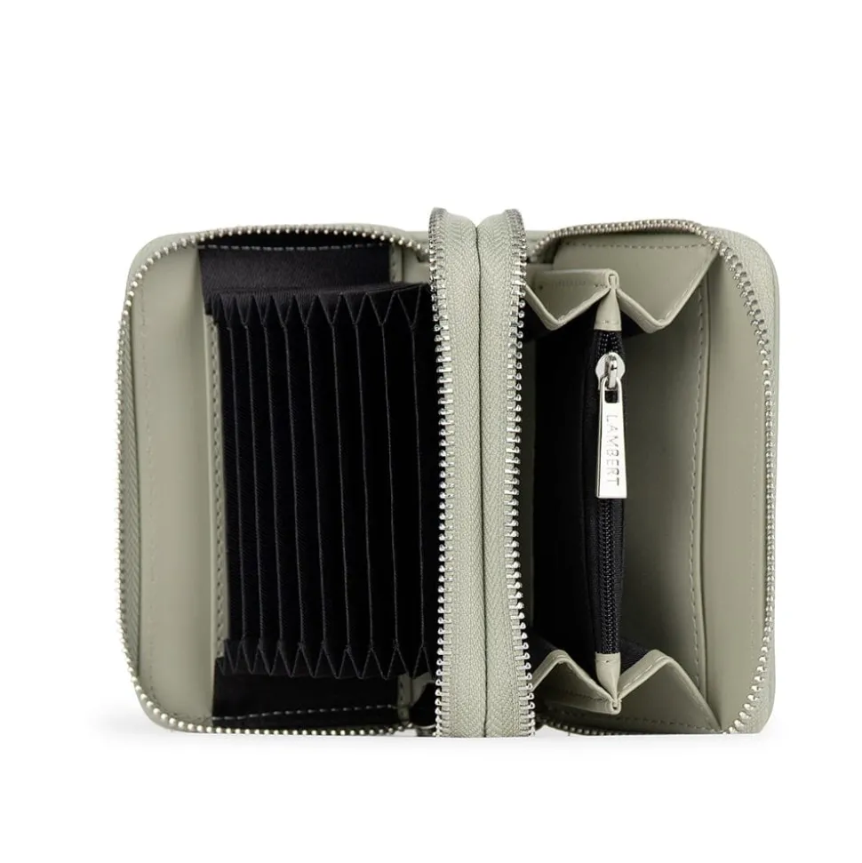 Le Megan - Portefeuille en cuir vegan sage