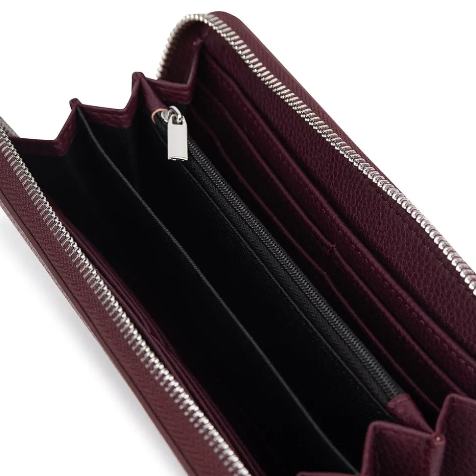 Le Meli - Portefeuille en cuir vegan cabernet