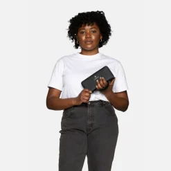 Le Meli - Portefeuille en cuir vegan noir