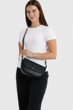 Le Nadia - Sac à main 2-en-1 en cuir vegan noir