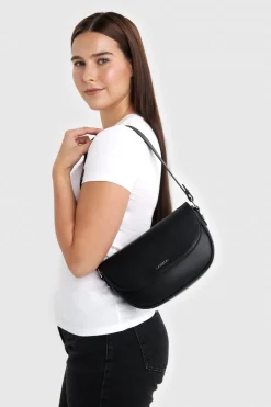 Le Nadia - Sac à main 2-en-1 en cuir vegan noir