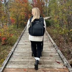 Le Nala - Sac à couches en cuir vegan noir recyclé