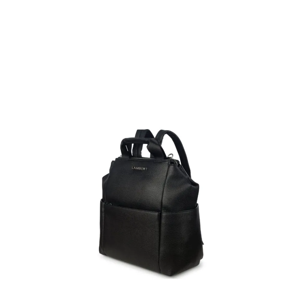 Le Nala - Sac à couches en cuir vegan noir recyclé