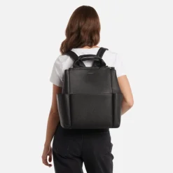 Le Nala - Sac à couches en cuir vegan noir recyclé