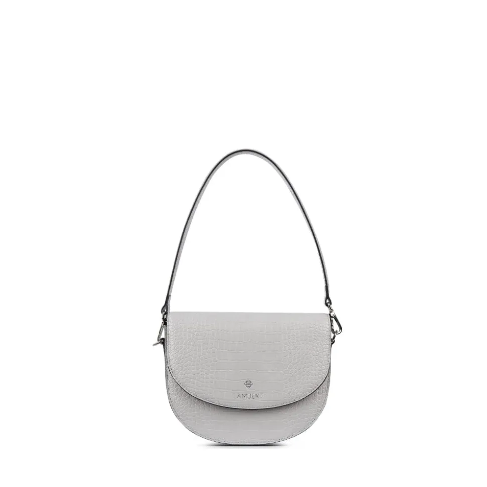 Le Naomi - Sac à main 2-en-1 en cuir vegan croco granite