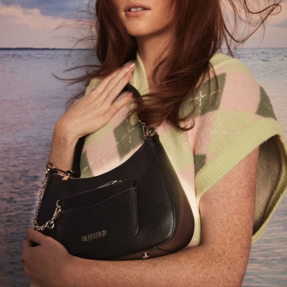 Le Nicole - Sac à main 2-en-1 en cuir vegan noir