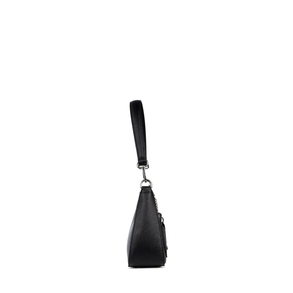 Le Nicole - Sac à main 2-en-1 en cuir vegan noir