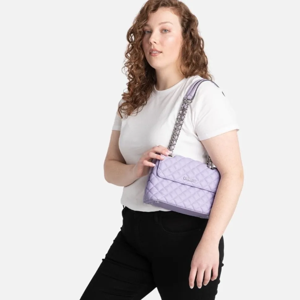 Le Penelope - Sac à main 2-en-1 en cuir vegan lavender