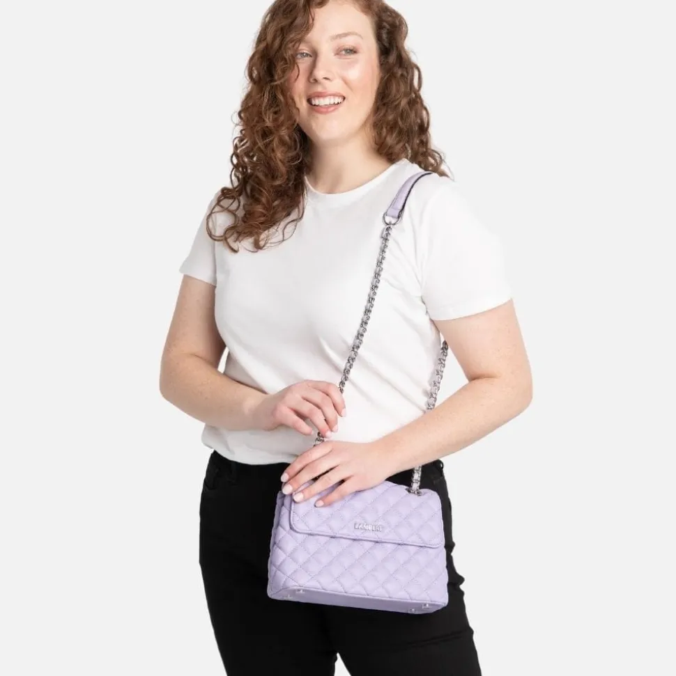 Le Penelope - Sac à main 2-en-1 en cuir vegan lavender