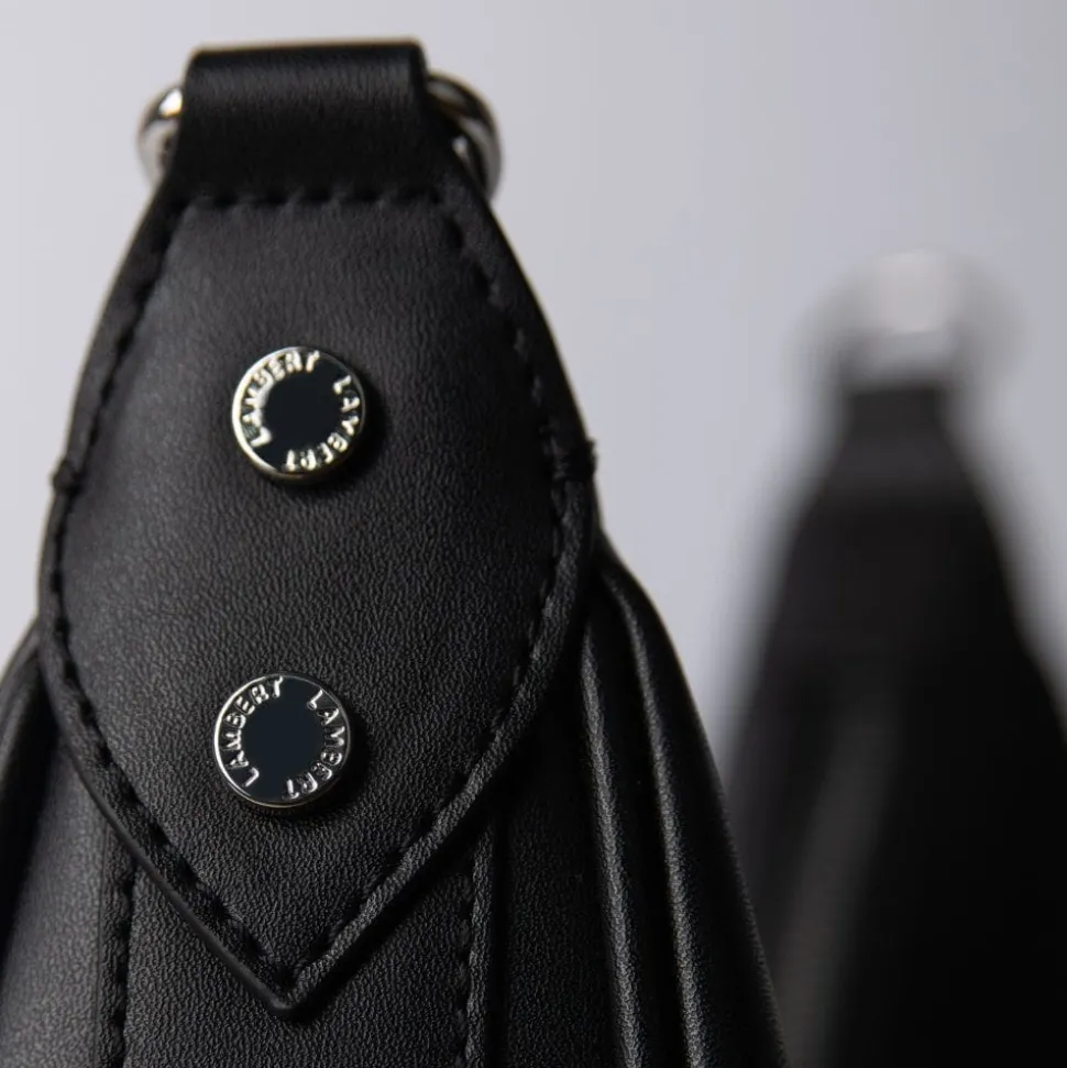 Le Rachel - Sac à main 2-en-1 en cuir vegan noir