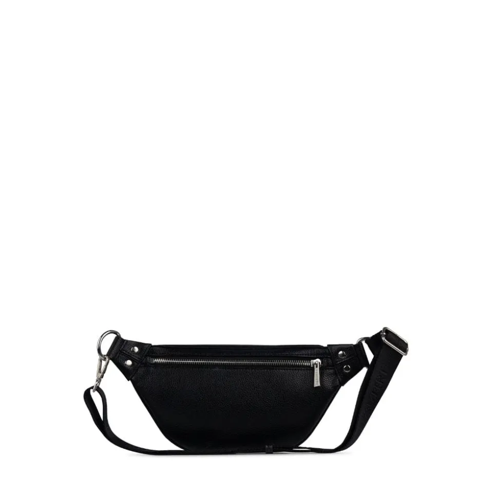Le Sarah - Sac banane en cuir vegan noir recyclé