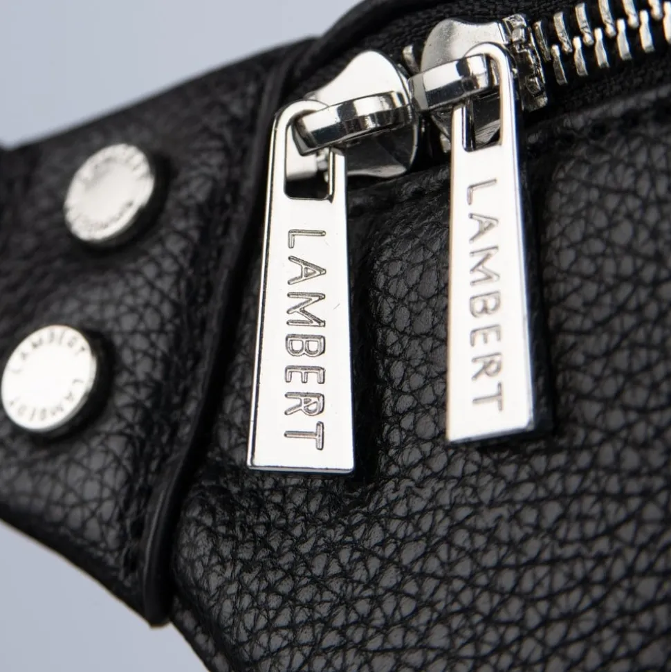 Le Sarah - Sac banane en cuir vegan noir recyclé