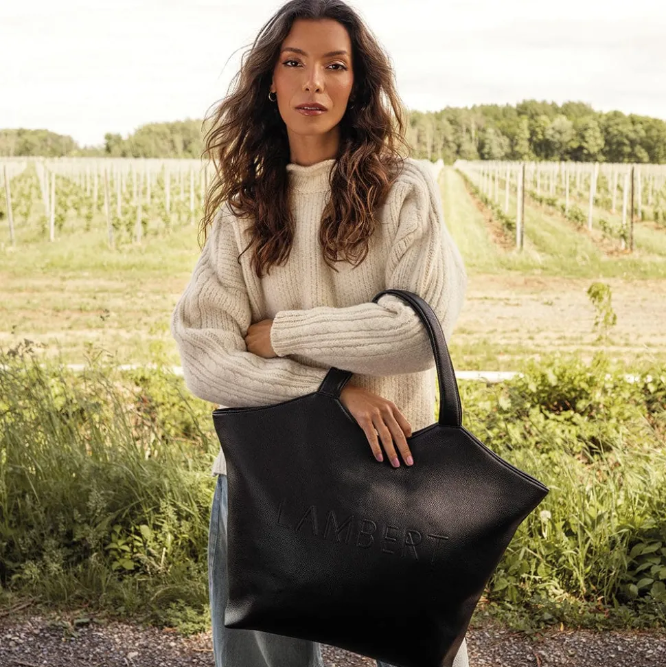 Le Sheila - Sac fourre-tout en cuir vegan noir