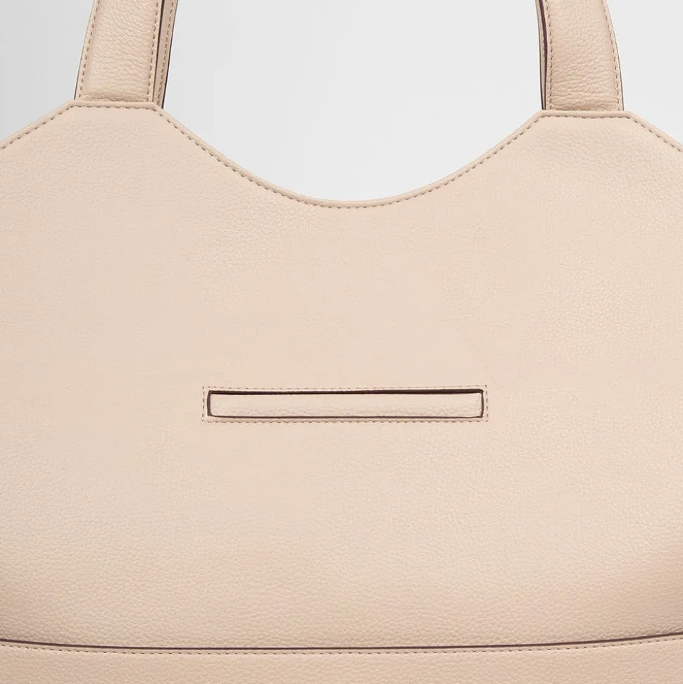 Le Sheila - Sac fourre-tout en cuir vegan amande