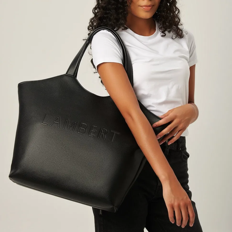 Le Sheila - Sac fourre-tout en cuir vegan noir