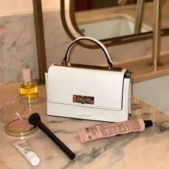 Le Simone - Sac à main en cuir vegan pearl