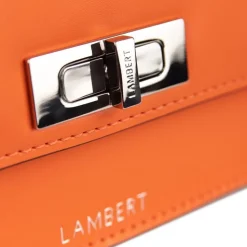 Le Simone - Sac à main en cuir vegan papaya