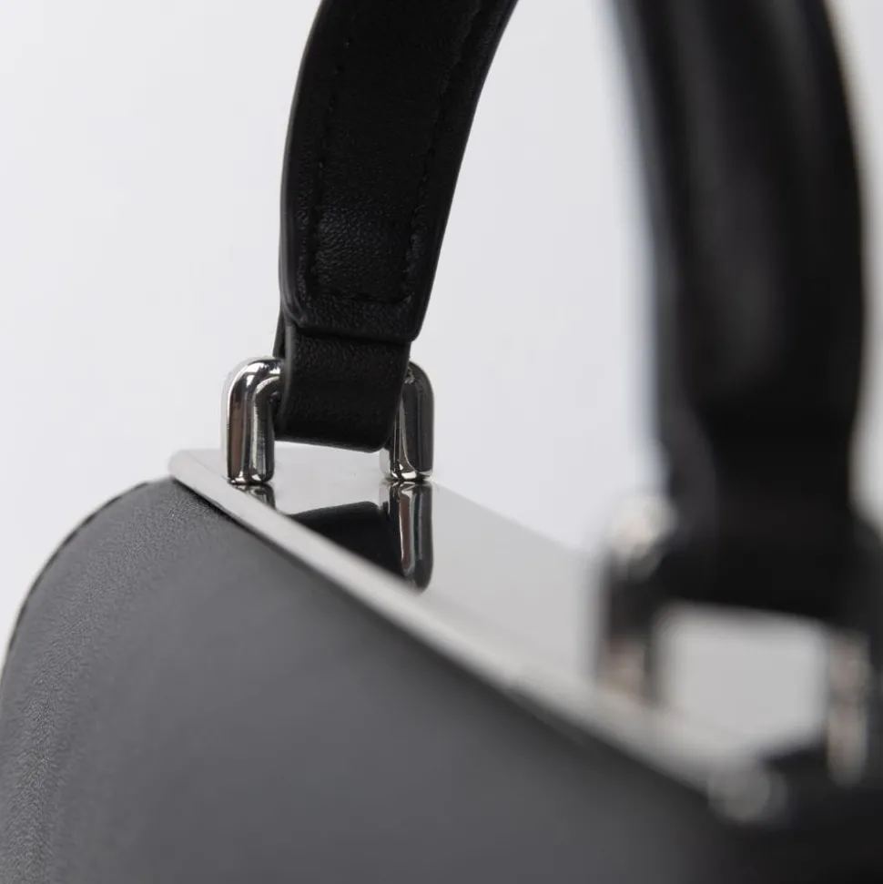 Le Simone - Sac à main en cuir vegan noir