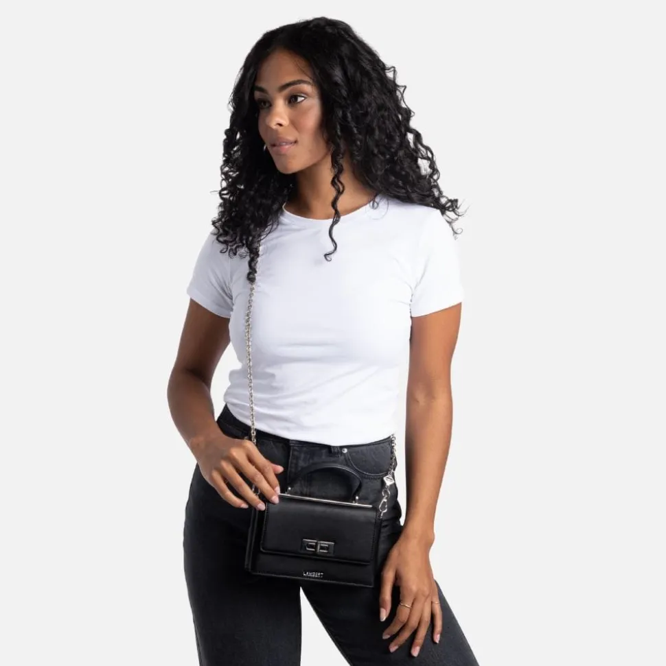 Le Simone - Sac à main en cuir vegan noir