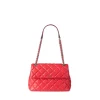 Le Sofia - Sac à main 2-en-1 matelassé en cuir vegan cherry