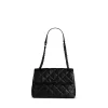 Le Sofia - Sac à main 2-en-1 matelassé en cuir vegan noir