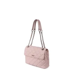 Le Sofia - Sac à main 2-en-1 matelassé en cuir vegan dusty pink