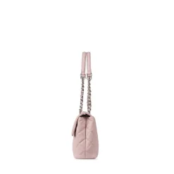 Le Sofia - Sac à main 2-en-1 matelassé en cuir vegan dusty pink