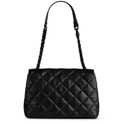 Le Sofia - Sac à main 2-en-1 matelassé en cuir vegan noir