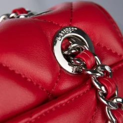 Le Sofia - Sac à main 2-en-1 matelassé en cuir vegan cherry