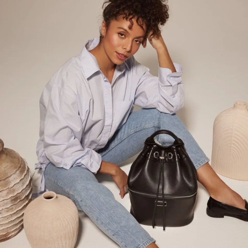 Le Taylor - Sac à dos en cuir vegan noir