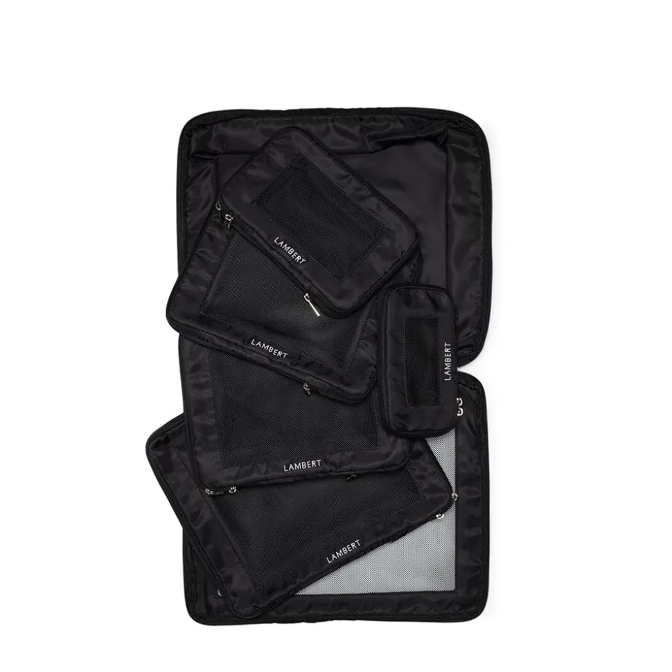 L’escale - Ensemble de 6 cubes d’emballage en nylon recyclé noir